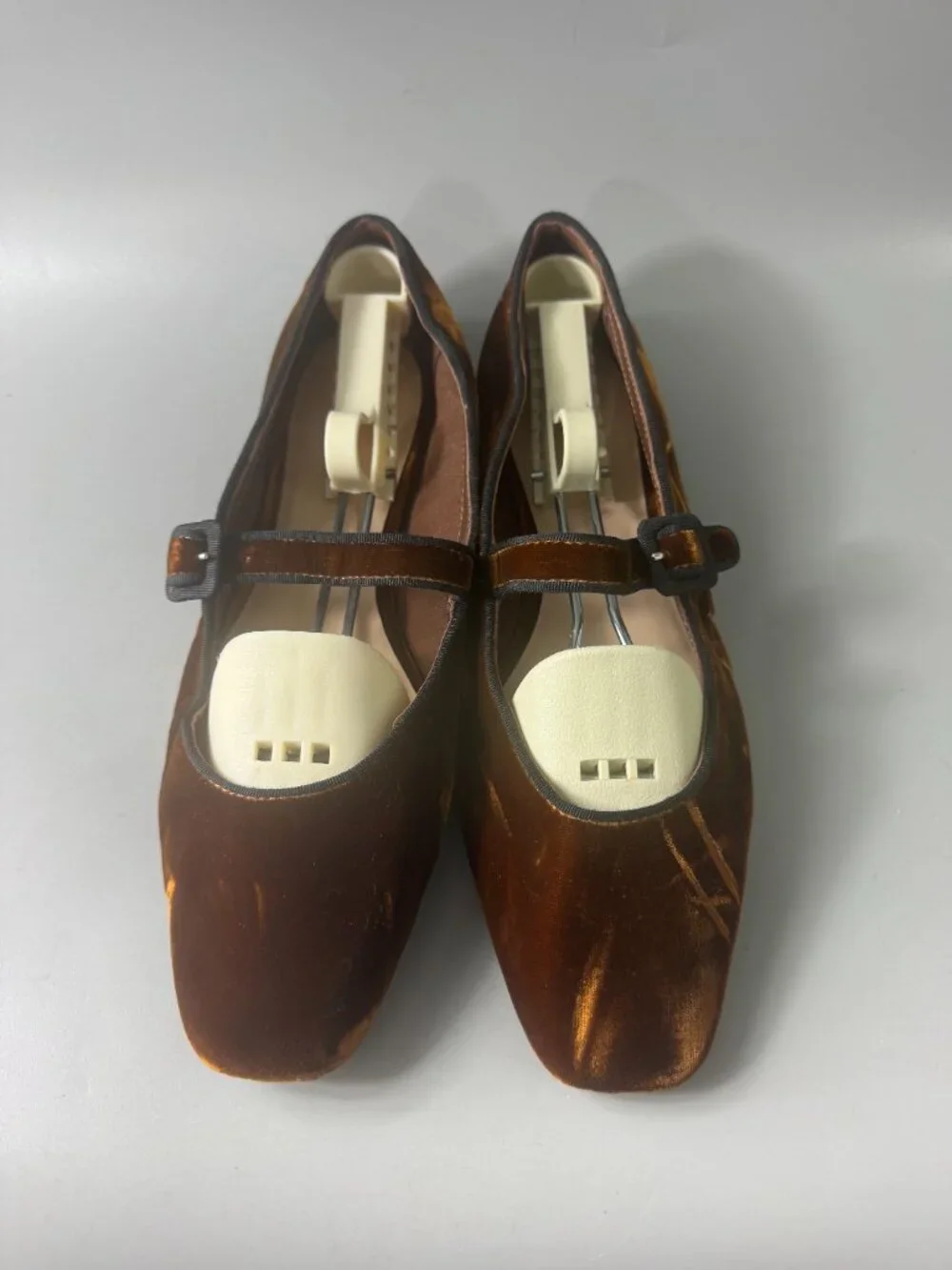 Loeffler Randall Dark Brown Velvet Ginger Mary Janes, Size 9 1/2